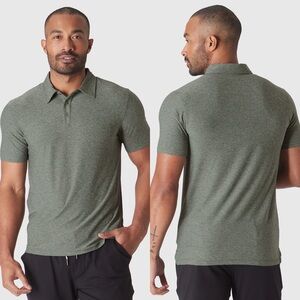 True Classic Active Polo - Heather Forest Green
